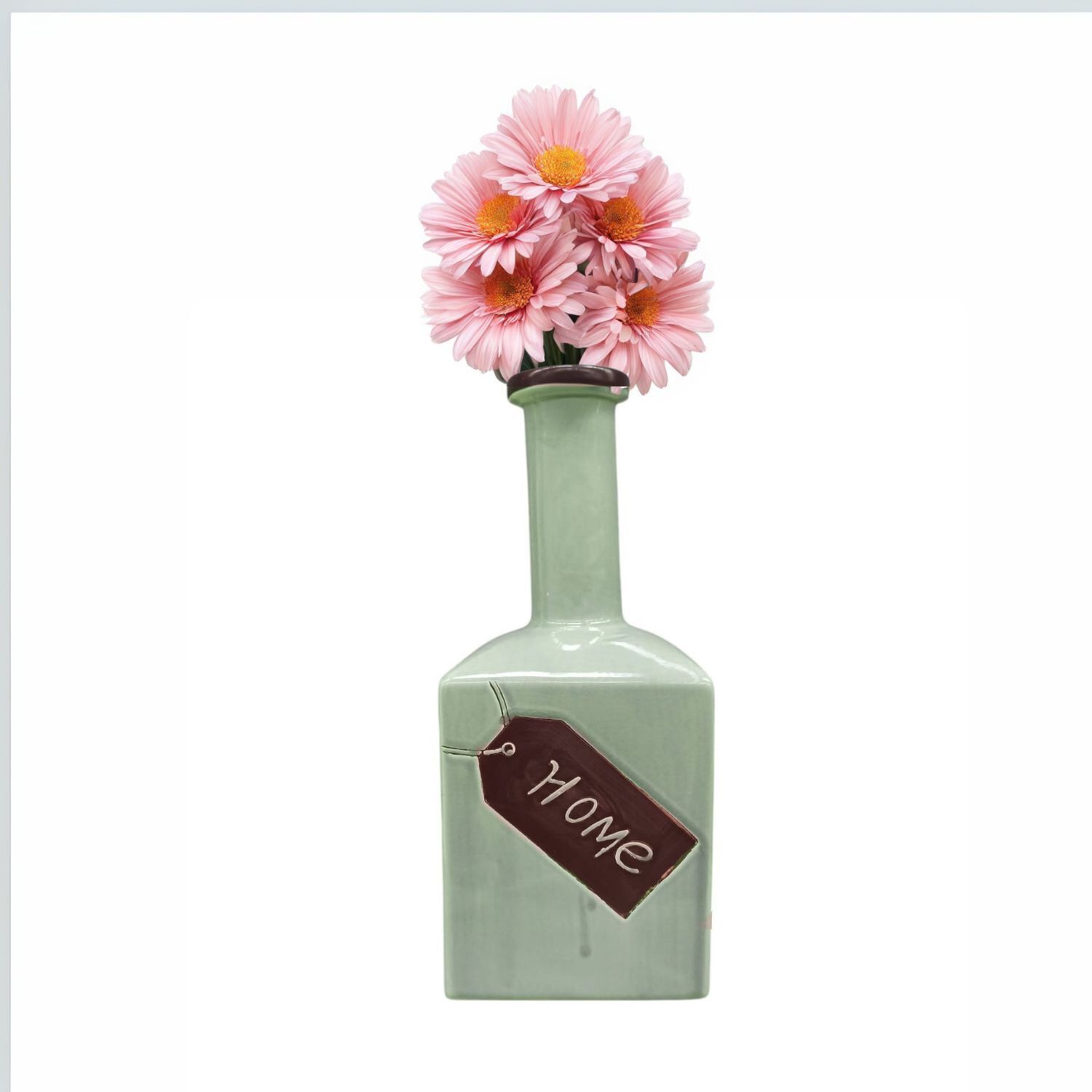 Botella Decorativa De Cer&aacute;mica Verde Menta 31 Cm image number 2.0